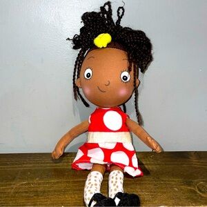 Ada Twist Scientist plush Doll Adorable Red Polka Dot Dress Doll